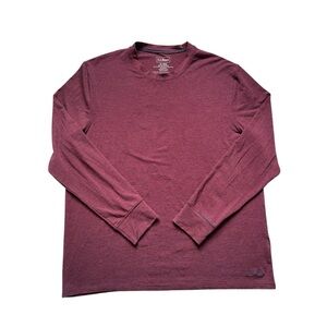 L.L. Bean Men's Burgundy Long Sleeve Tee XL